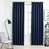 vidaXL Cortinas opacas con ganchos 2 piezas azul 140x225 cm
