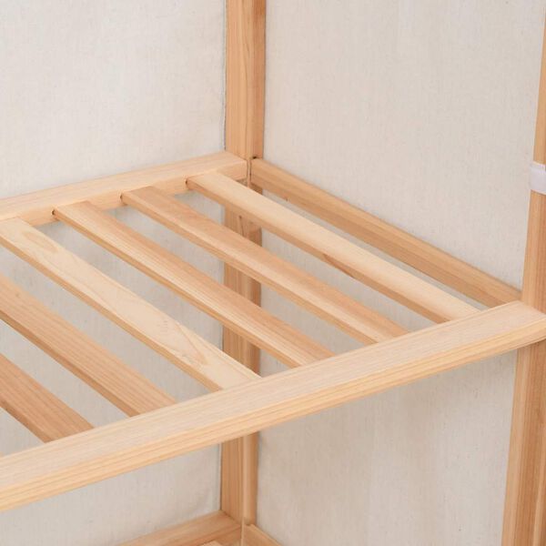 vidaXL Armario de ropa de 3 niveles 79x40x170 cm