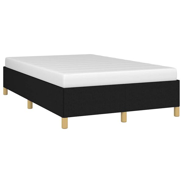 vidaXL Estructura de cama sin colch&oacute;n tela negro 120x190 cm
