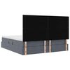 vidaXL Cama con tira de luces LED Gris oscuro 200 x 200 cm Terciopelo