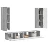 vidaXL Conjunto de mueble de TV 3 pcs Gris Sonoma Madera de ingenier&iacute;a