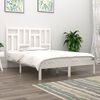 vidaXL Estructura de cama doble pequeña madera maciza blanca 120x190cm