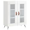 vidaXL Aparador de madera contrachapada blanco brillante 69,5x34x90 cm