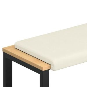 vidaXL Coj&iacute;n de banco pana Crema Profundidad 35 cm