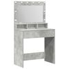 vidaXL Mesa Tocador Gris Concreto 78,5 x 41 x 135 cm