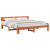 vidaXL Estructura de cama con cabecera Marr&oacute;n cera 180 x 200 cm