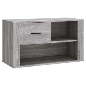 vidaXL Zapatero de madera contrachapada gris Sonoma 80x35x45 cm