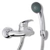 vidaXL Kit de grifo mezclador para ducha de ba&ntilde;o cromado