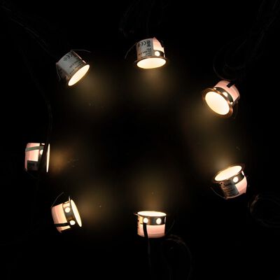 vidaXL Lámparas LED de suelo 10 unidades blanco cálido