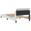 vidaXL Estructura de cama Dover cuero sint&eacute;tico blanco 100x200cm