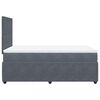 vidaXL Cama box spring con colch&oacute;n terciopelo gris oscuro 120x200 cm