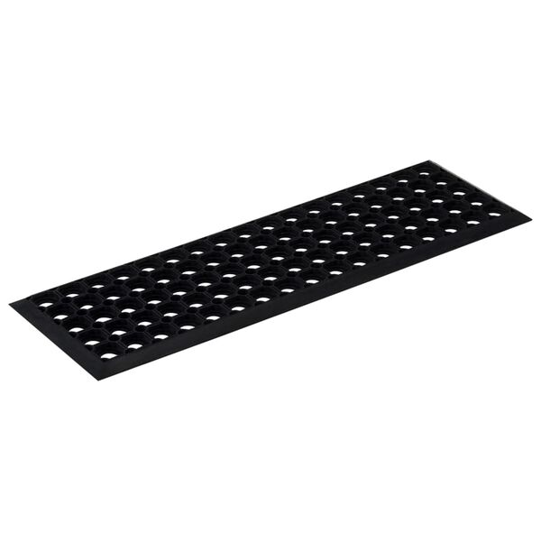 vidaXL Alfombrillas de escalera de goma 10 uds goma 25x75 cm