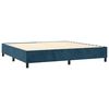 vidaXL Cama box spring con colch&oacute;n terciopelo azul oscuro 200x200 cm
