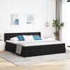 vidaXL Cama con almacenamiento y LED Negro 200 x 200 cm Terciopelo