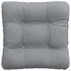 vidaXL Cojines para asiento 4 pcs Gris Claro 45 x 45 x 12 cm tela