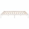 vidaXL Estructura de cama sin colch&oacute;n madera maciza blanco 200x200 cm