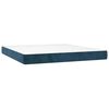 vidaXL Cama box spring con colch&oacute;n terciopelo azul oscuro 180x200 cm
