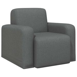 vidaXL Sill&oacute;n Gris oscuro Tela