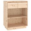 vidaXL Mesa consola de madera maciza de pino 60x34x75 cm