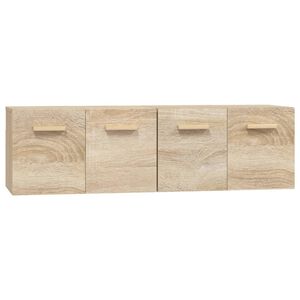 vidaXL Armarios de pared 2 uds contrachapada roble Sonoma 60x36,5x35cm