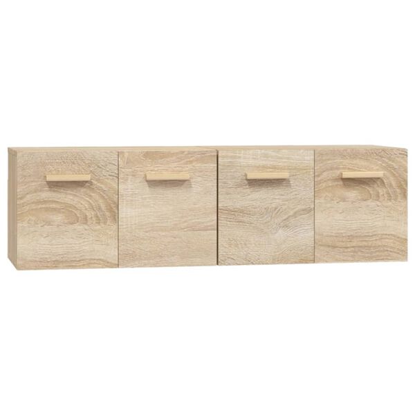 vidaXL Armarios de pared 2 uds contrachapada roble Sonoma 60x36,5x35cm