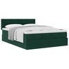 vidaXL Estructura cama otomana colch&oacute;n terciopelo verde oscuro