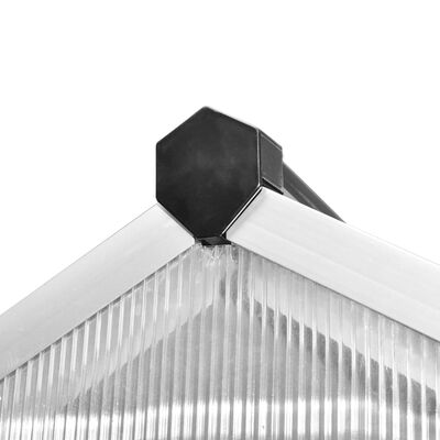 vidaXL Invernadero de aluminio reforzado 10,53 m²