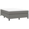 vidaXL Estructura de cama con somier tela gris oscuro 140x190 cm