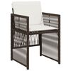 vidaXL Set de muebles jard&iacute;n 17 pzas y cojines rat&aacute;n sint&eacute;tico marr&oacute;n