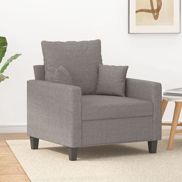 vidaXL Sill&oacute;n de tela gris taup&eacute; 60 cm