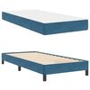 vidaXL Cama tipo Box Spring con colch&oacute;n Azul Oscuro 80 x 220 cm tela