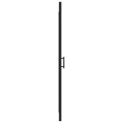 vidaXL Puerta de ducha vidrio semiesmerilado negro 91x195 cm