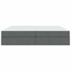 vidaXL Cama con almacenamiento y colch&oacute;n Gris oscuro 200 x 200 cm