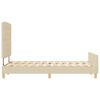 vidaXL Estructura de cama con cabecera Crema 140 x 190 cm tela