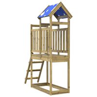 vidaXL Torre de juegos con escalera madera de pino 110,5x52,5x215 cm