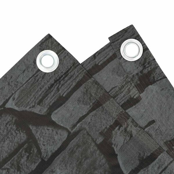 vidaXL Pantalla de privacidad de balc&oacute;n PVC look piedra gris 400x120cm