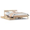 vidaXL Estructura de cama sin colch&oacute;n madera de pino blanca 140x200 cm