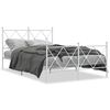 vidaXL Estructura cama sin colch&oacute;n con estribo metal blanco 120x190 cm
