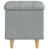 vidaXL Ottoman con Almacenamiento Gris Claro 40 x 40 x 45 cm tela