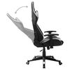 vidaXL Silla de gaming de cuero sint&eacute;tico negro y blanco