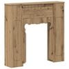 vidaXL Marco de chimenea Roble artisan 93 x 20 x 89 cm