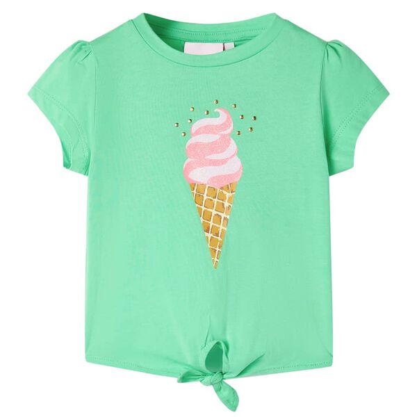 Camiseta infantil verde claro 128