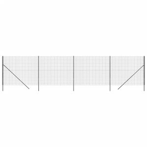 vidaXL Cerca de alambre de acero galvanizado gris antracita 1,6x10 m