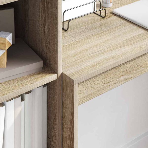 vidaXL Escritorio con caj&oacute;n 2 pcs Roble Sonoma