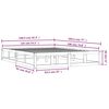 vidaXL Estructura de cama doble de madera maciza blanco 135x190 cm