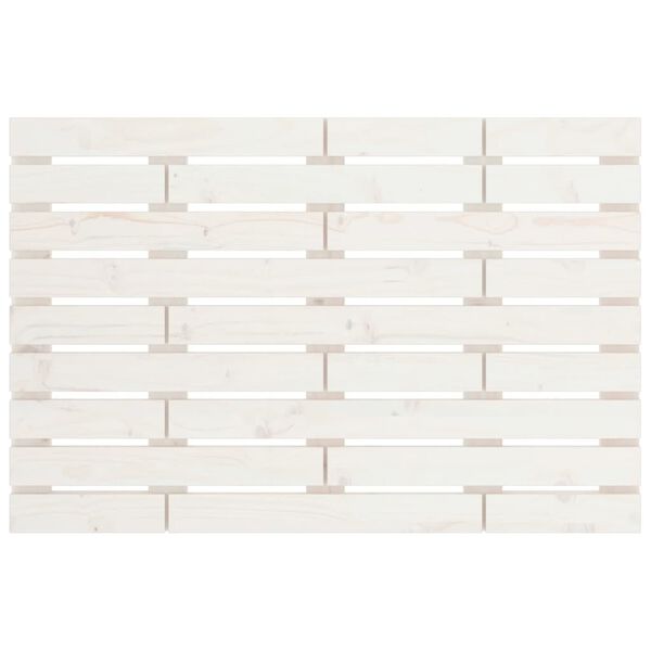 vidaXL Cabecero de cama de pared madera maciza pino blanco 96x3x63 cm