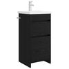 vidaXL Vanidad de ba&ntilde;o con lavabo Roble Negro 42 x 40 x 84,5 cm