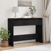 vidaXL Mesa Consola con cajón Roble Negro 100 x 35 x 76,5 cm