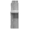 vidaXL Estante de pared 2 uds madera ingeniería gris Sonoma 38x12x38cm