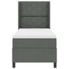 vidaXL Cama tipo Box Spring con colch&oacute;n Gris oscuro 90 x 190 cm tela